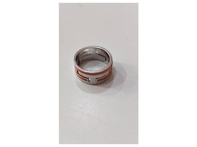 Hermès Anillo Move en Plata y Esmalte Naranja - vista 5