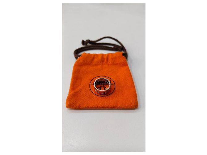 Hermès Anillo Move en Plata y Esmalte Naranja - vista 7