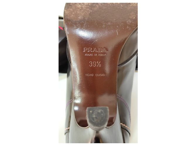 Prada Décolleté in pelle punta affusolata Nero - vista 10