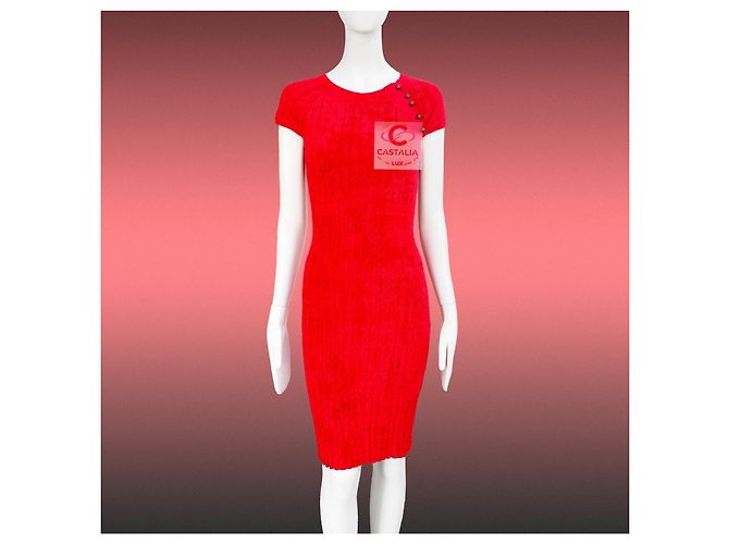 Chanel Paris Shanghai Eastern Grace Kleid Rot - Ansicht 3