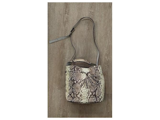 Gerard Darel Borsa a secchiello in pelle di pitone Marrone - vista 5