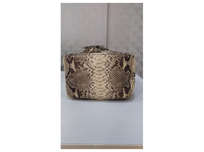 Gerard Darel Borsa a secchiello in pelle di pitone Marrone - vista 6