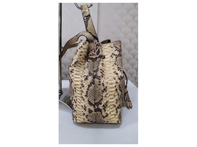 Gerard Darel Borsa a secchiello in pelle di pitone Marrone - vista 8