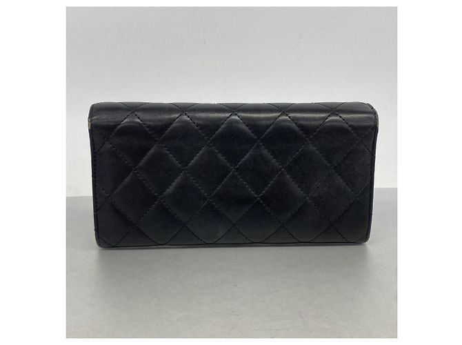 Cartera larga de cordero Cambon Chanel Negro - vista 10