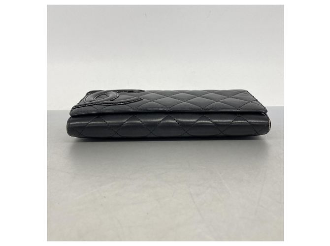 Cartera larga de cordero Cambon Chanel Negro - vista 2