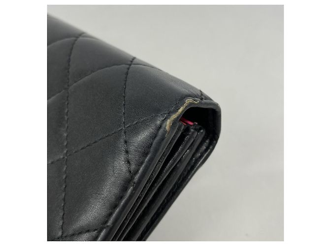 Cartera larga de cordero Cambon Chanel Negro - vista 6