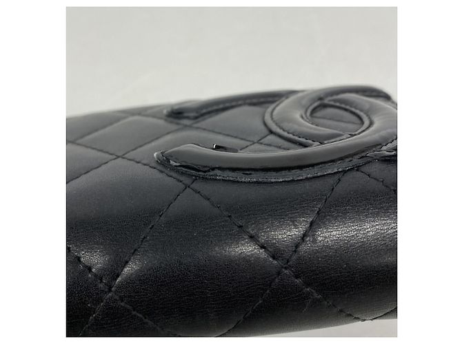 Cartera larga de cordero Cambon Chanel Negro - vista 7