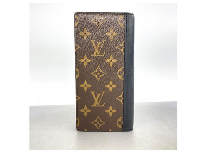 Louis Vuitton Monogram Macassar Portefeuille Brazza Long Wallet Marrone - vista 10