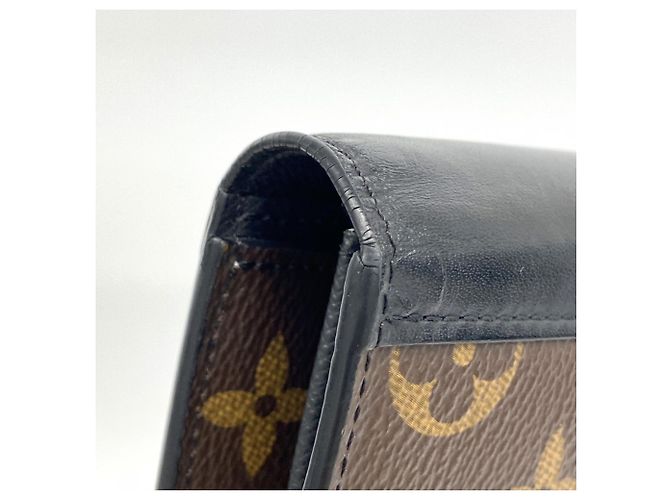 Louis Vuitton Monogram Macassar Portefeuille Brazza Long Wallet Marrone - vista 5