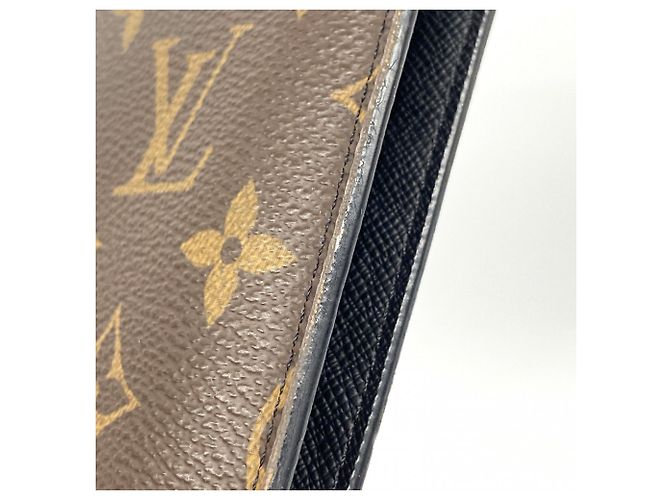 Louis Vuitton Monogram Macassar Portefeuille Brazza Long Wallet Marrone - vista 8