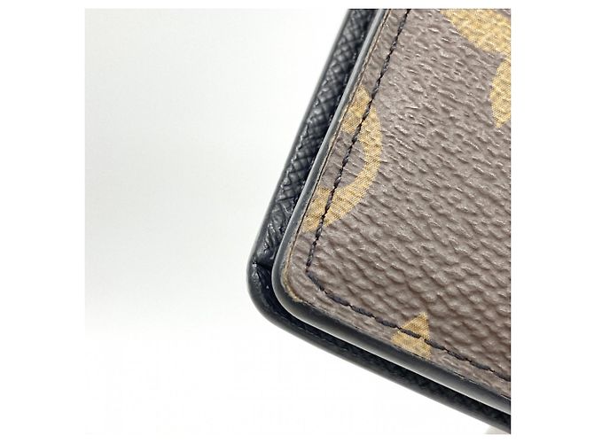 Louis Vuitton Monogram Macassar Portefeuille Brazza Long Wallet Marrone - vista 9