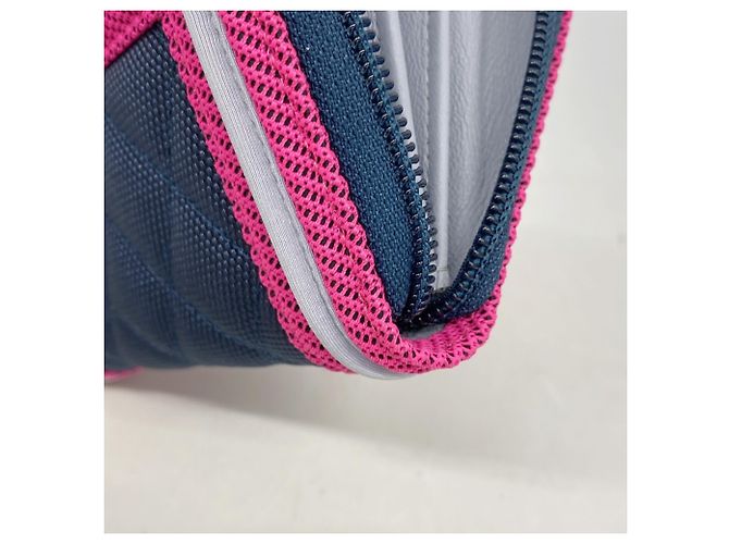 Le Boy Carteira Boy em tecido Chanel Navy Pink Rosa Azul marinho - vista 6
