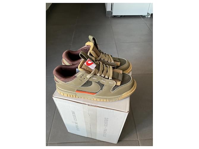 Nike Dunk Jumbo Olive Arancione Cachi - vista 5
