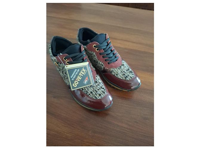 Autre Marque Sneakers Melluso in tweed e vernice bordeaux Marrone Bordò - vista 2
