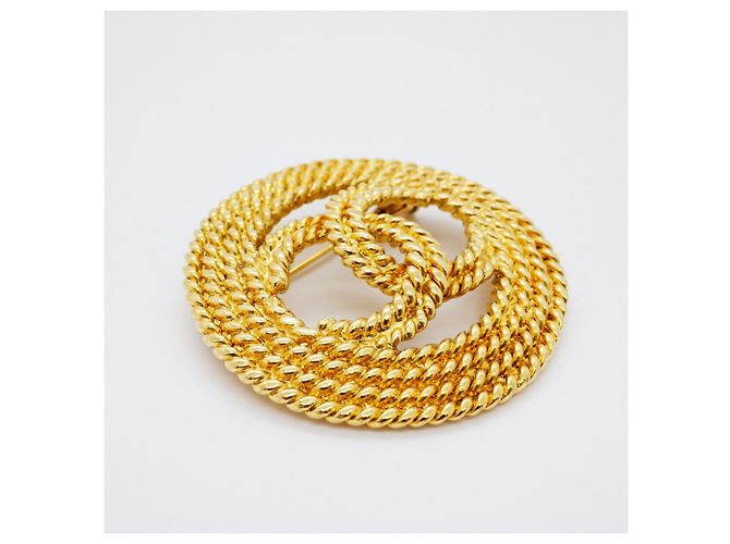 Timeless Chanel Coco Mark Circle Brosche Golden - Ansicht 2