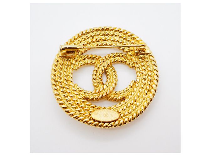 Timeless Chanel Coco Mark Circle Brosche Golden - Ansicht 5