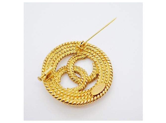 Timeless Chanel Coco Mark Circle Brosche Golden - Ansicht 6