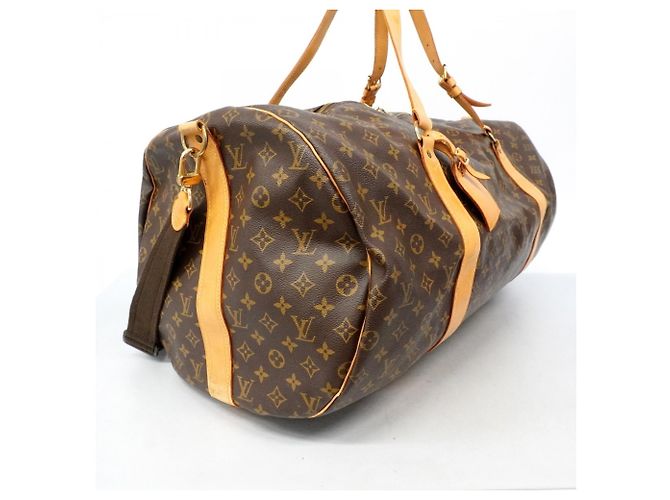Polochon Louis Vuitton Boston Monogram Bolsa Duffle Marrom - vista 2