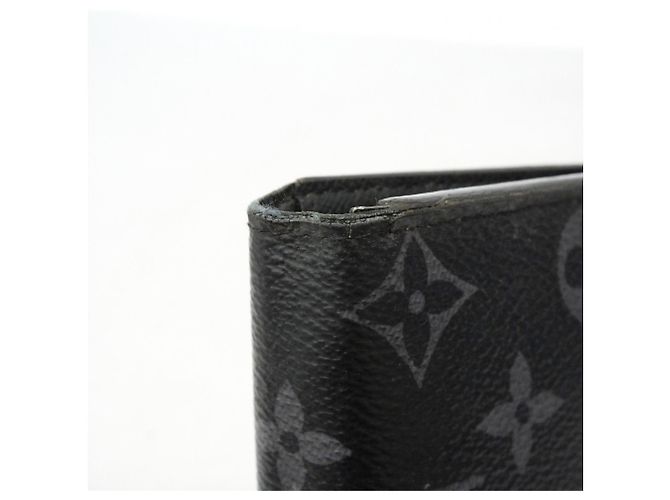 Portafoglio lungo Louis Vuitton Monogram Eclipse Brazza Nero - vista 7