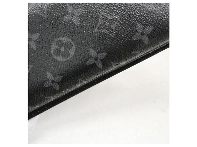 Portafoglio lungo Louis Vuitton Monogram Eclipse Brazza Nero - vista 9