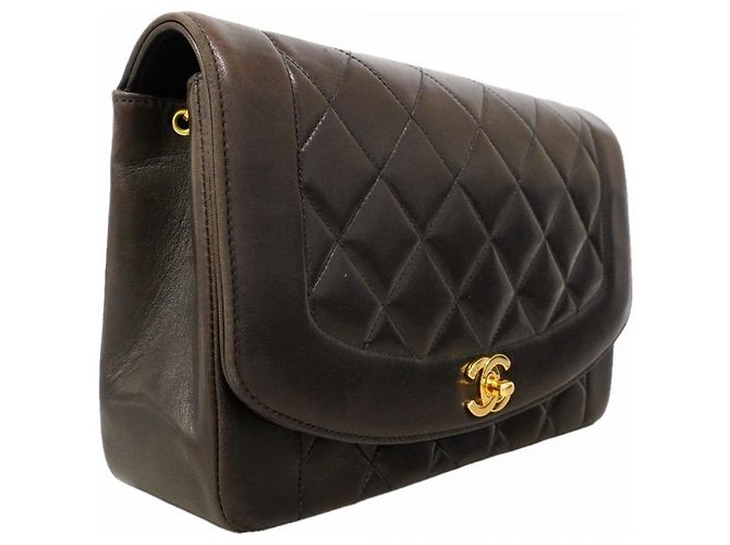Borsa a Spalla Chanel Diana Chain Nero - vista 2