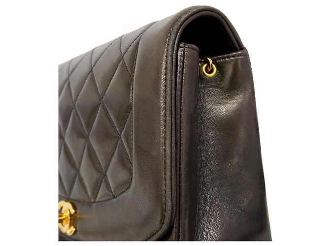 Borsa a Spalla Chanel Diana Chain Nero - vista 7