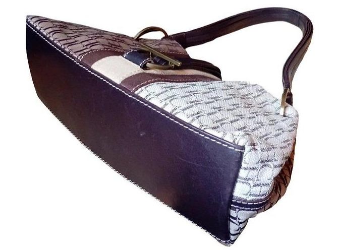Carolina Herrera Borsa a Spalla Monogram Marrone Beige - vista 6