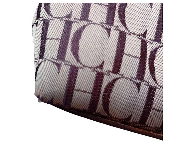 Carolina Herrera Borsa a Spalla Monogram Marrone Beige - vista 8