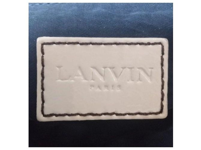 Lanvin Pochette "Island of Dreams" Nero Bianco Blu Giallo - vista 3