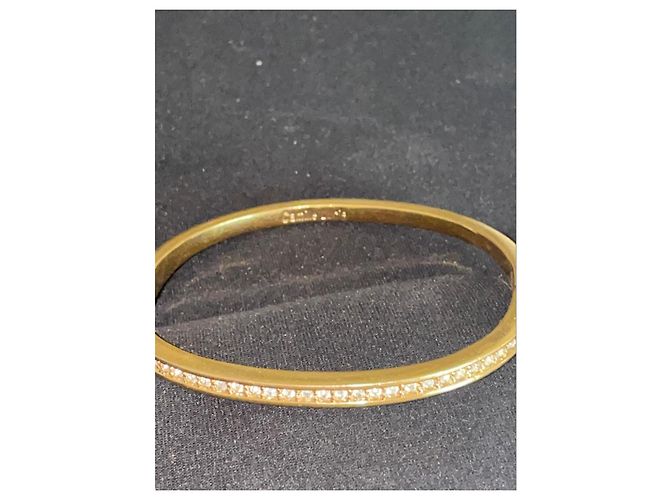 Autre Marque Camille Lucie Gold-plated Rhinestone Bangle Bracelet Golden - view 10