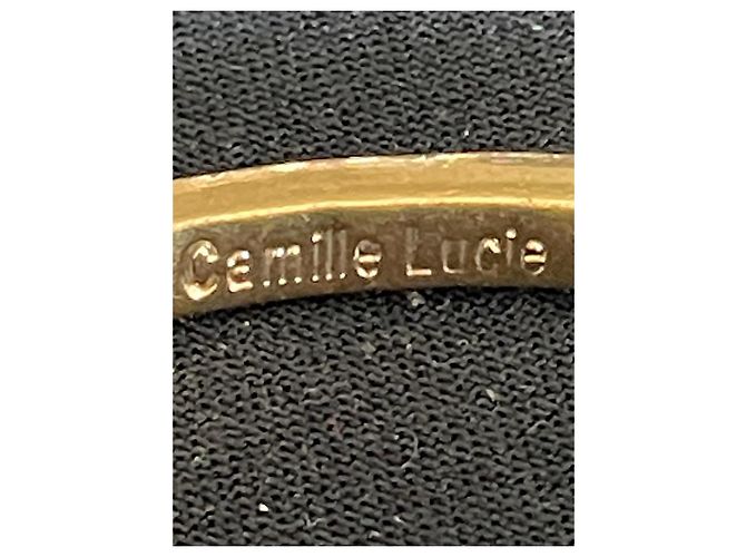 Autre Marque Camille Lucie Gold-plated Rhinestone Bangle Bracelet Golden - view 8