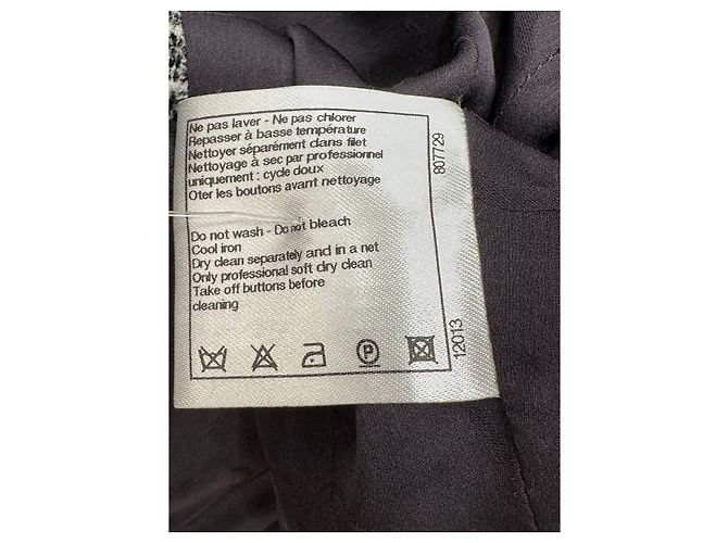 Timeless Chanel 2013 Black White Silver Lurex Tweed Jacke - Größe S Gebraucht - Ansicht 5