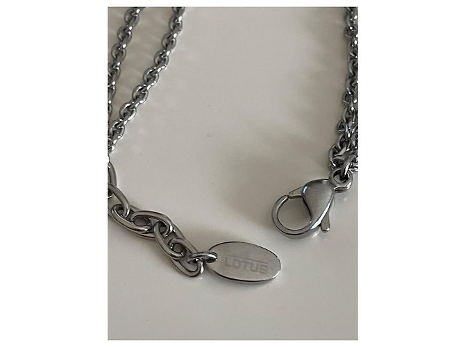 Autre Marque Bracciale a catena Lotus in argento e ceramica bianca Bianco - vista 3
