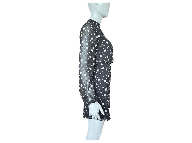Ted Baker Mini Abito a Pois Bianco e Nero - vista 2