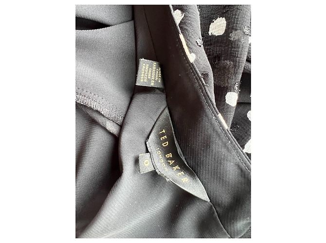 Ted Baker Mini Abito a Pois Bianco e Nero - vista 4