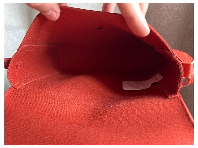 Autre Marque Lamarthe Paris Borsa a tracolla rossa Rosso Corallo - vista 12