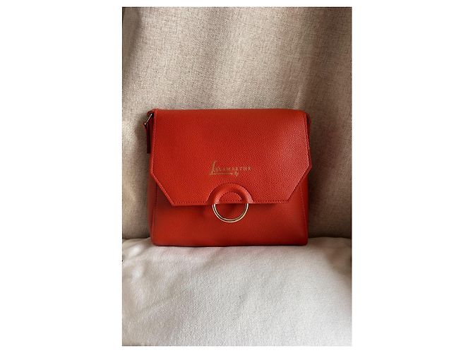 Autre Marque Lamarthe Paris Borsa a tracolla rossa Rosso Corallo - vista 4