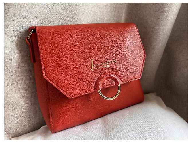 Autre Marque Lamarthe Paris Borsa a tracolla rossa Rosso Corallo - vista 5