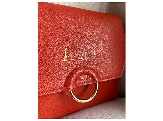 Autre Marque Lamarthe Paris Borsa a tracolla rossa Rosso Corallo - vista 6