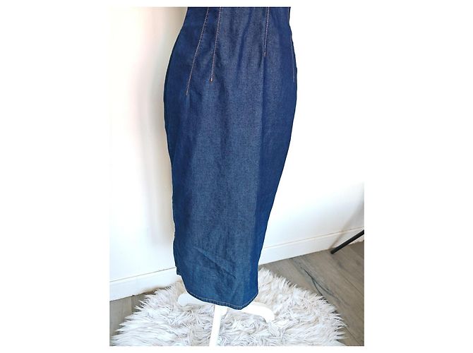 Vestido vaquero ajustado Dolce & Gabbana Azul - vista 2