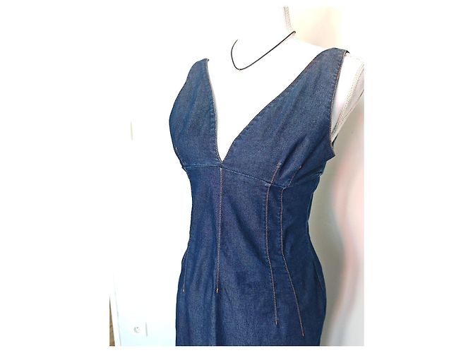 Vestido vaquero ajustado Dolce & Gabbana Azul - vista 3