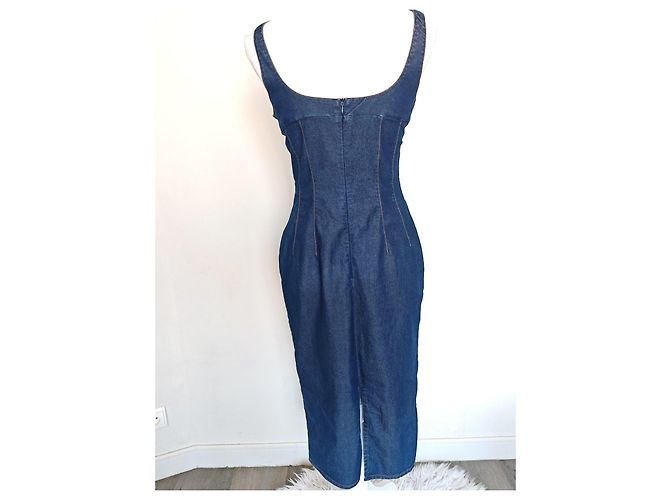 Vestido vaquero ajustado Dolce & Gabbana Azul - vista 4