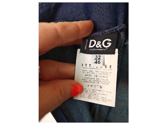 Vestido vaquero ajustado Dolce & Gabbana Azul - vista 9