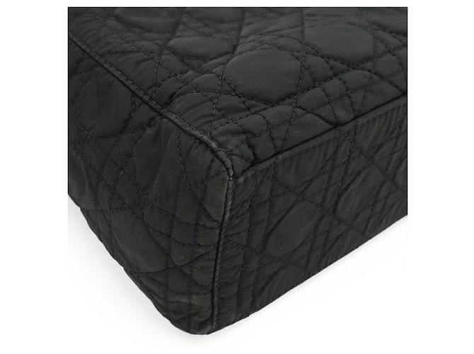 Borsa 2way Christian Dior Lady Dior Cannage Nylon Nero - vista 3