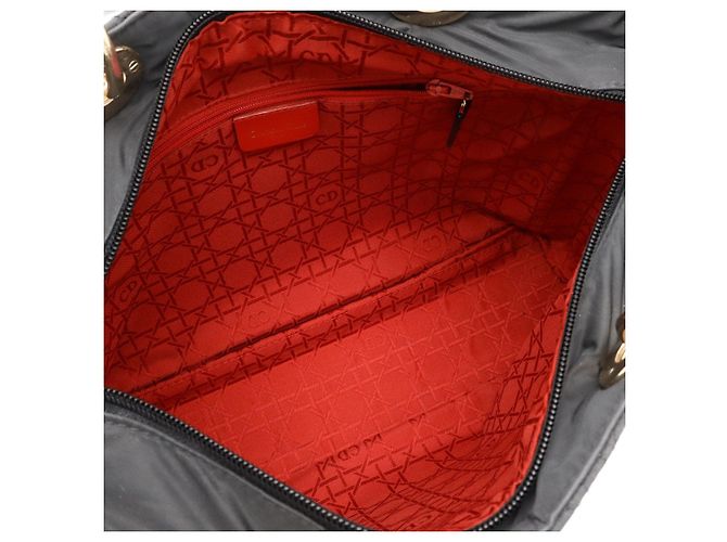 Borsa 2way Christian Dior Lady Dior Cannage Nylon Nero - vista 7