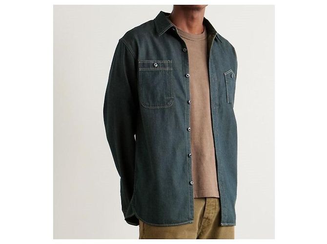 Ralph Lauren Camisa de algodón y lino índigo RRL Azul - vista 3
