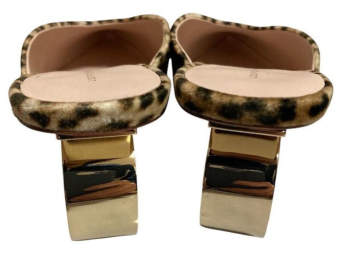 Autre Marque Sandali mule in velluto Loeffler Randall Marrone - vista 5