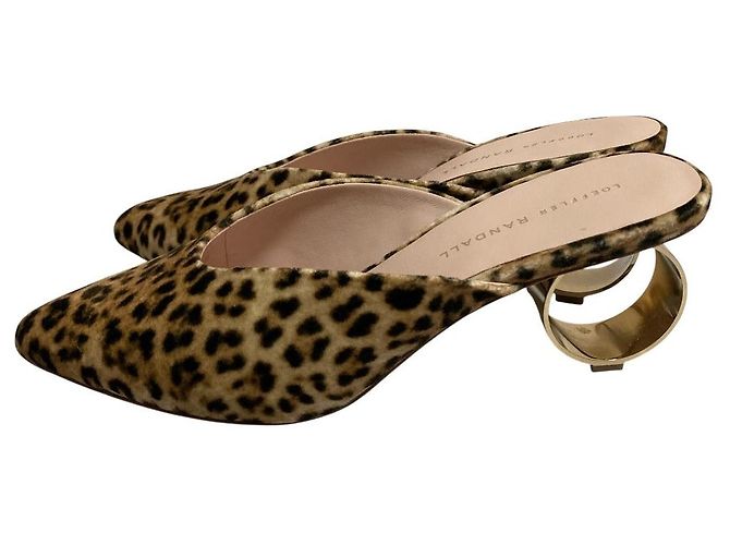 Autre Marque Sandali mule in velluto Loeffler Randall Marrone - vista 6