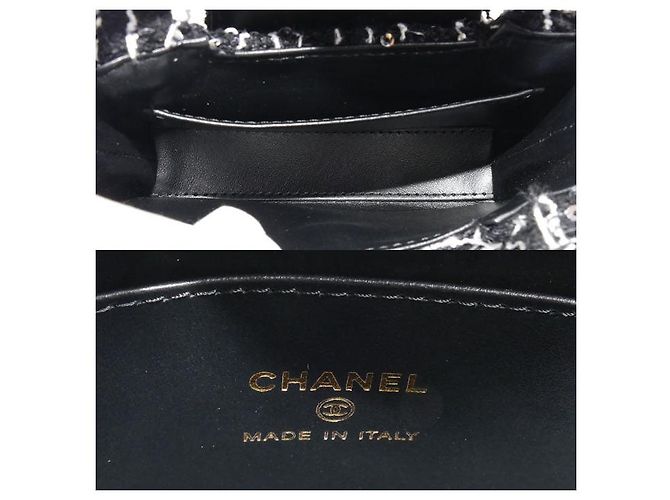 Timeless Mini borsa a tracolla con catena in tessuto CHANEL Nero - vista 5