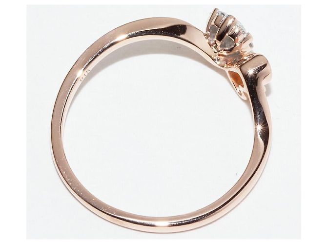 Autre Marque Anello a Fiore con Diamanti Au750 Rosa - vista 3